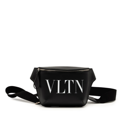 Valentino Vltn Logo Body Bag/Waist Bag In Black