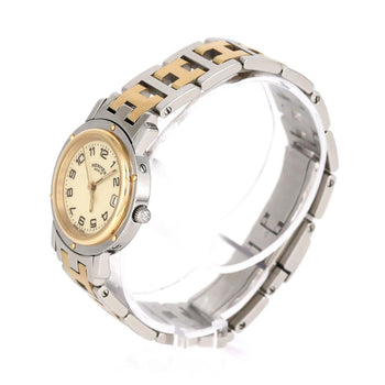 Herms Clipper Two-Tone Cl4.220 Ssxgp Quartz Watch