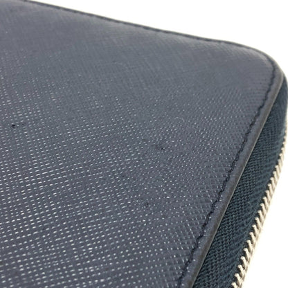 Prada 2Ml188 Logo Round Zip Wallet Long Saffiano Leather