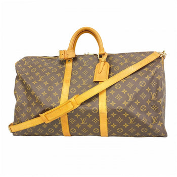 Louis Vuitton Monogram Keepall Bandouliere 55 Boston Bag M41414 Brown