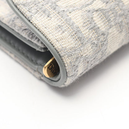 Christian Dior Saddle Oblique Tri-Fold Wallet