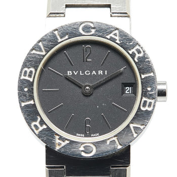 Bvlgari Watch Bb23Ss Quartz Black Dial Stainless Steel