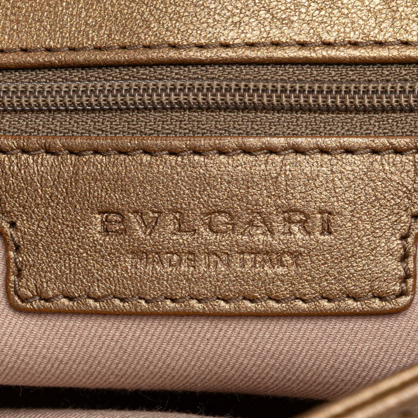 Bvlgari Chandra Crossbody Shoulder Bag In Gold Leather