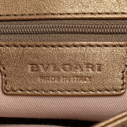 Bvlgari Chandra Crossbody Shoulder Bag In Gold Leather