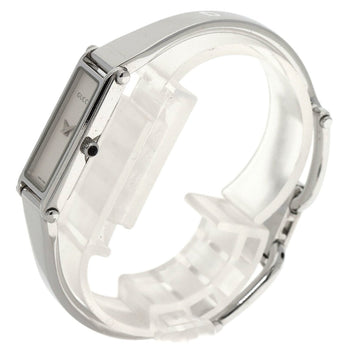 Gucci 1500L Square Face Bangle Watch Stainless Steel Ss