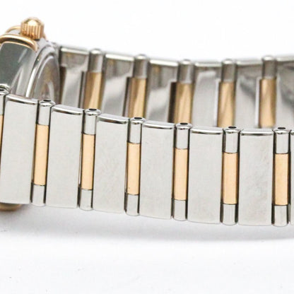 Omega Constellation Diamond Mop 18K Pink Gold Steel Watch 1368.71 Polished