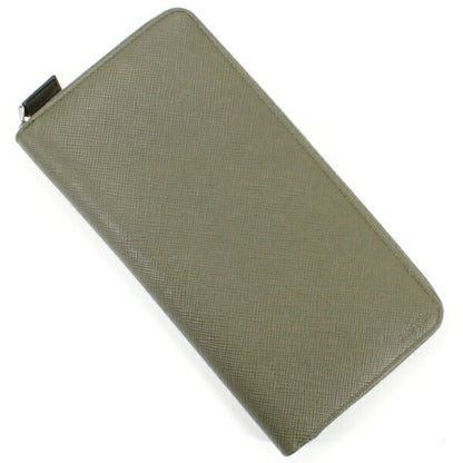 Prada Khaki Saffiano Long Wallet