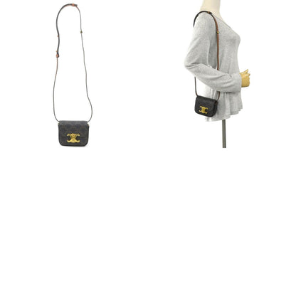 Celine Triomphe Shoulder Bag In Coated Canvas