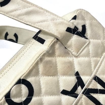 Chanel Cc Mark Bag Tote Bag Hand Bag Ivorybased X Black