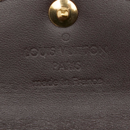 Louis Vuitton Monogram Vernis Multicle 4 Key Case M93517 Amaranth Brown Patent Leather