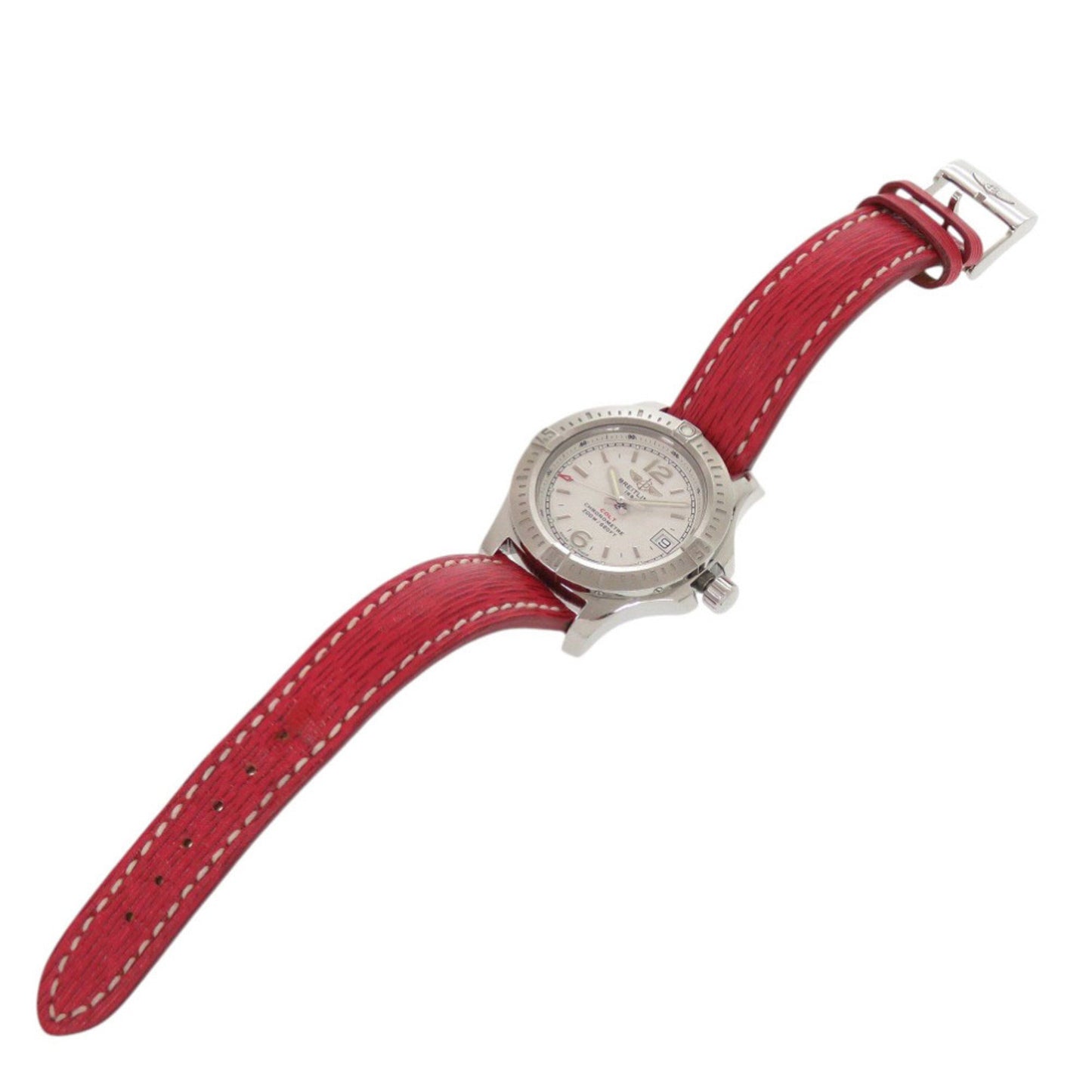 Breitling Colt Lady A77388 Stainless Steel Leather Watch