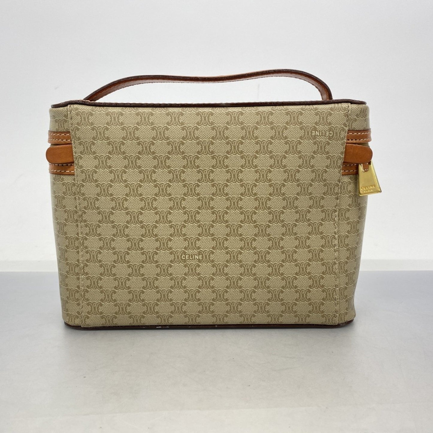 Celine Vanity Bag Macadam Beige Light Brown