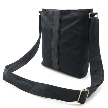 Hermes Acapulco Bandouliere Mm Shoulder Bag Pochette Nylon Leather Black