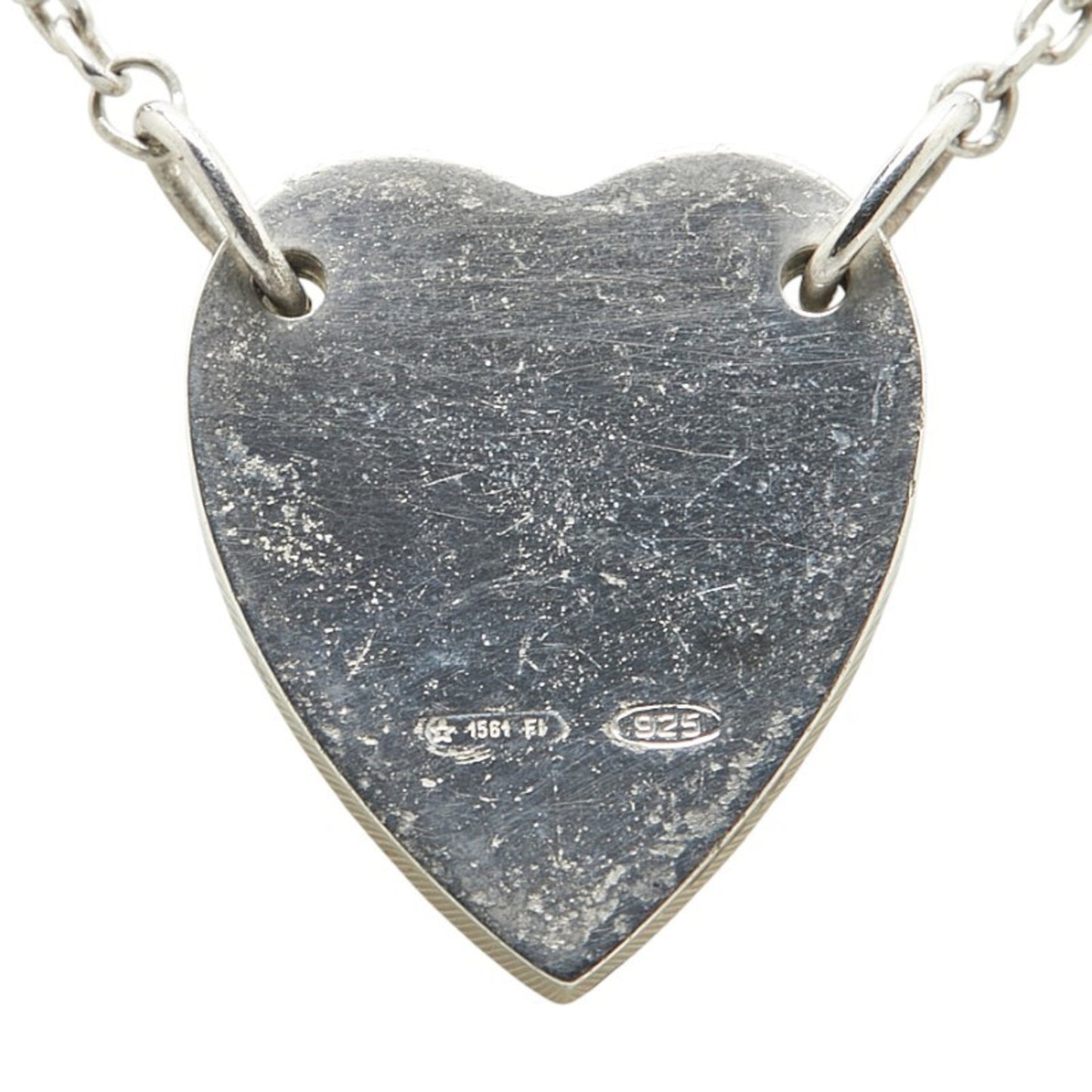 Gucci Heart Plate Necklace In Sv925 Silver