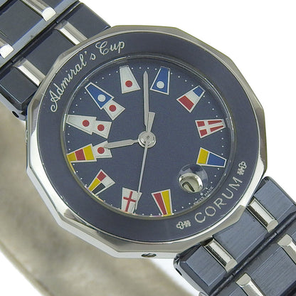 Corum Admiral'S Cup Watch 39.610.30.V50 Stainless Steel X Gun Blue Quartz Analog Display Navy Dial