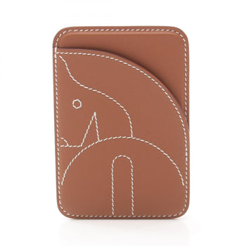 Hermes Hermes Magsafe Eman Cheval Gold Business Card Holder/Card Case Epsom Leather