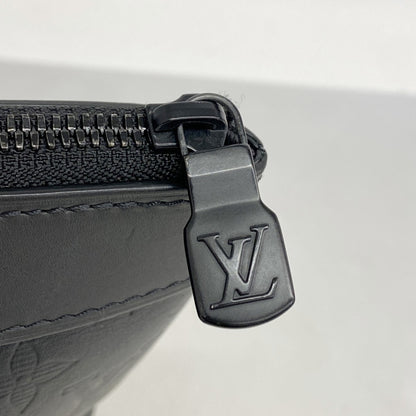 Louis Vuitton Monogram Shadow Pochette Discovery Clutch Bag M62903 Black