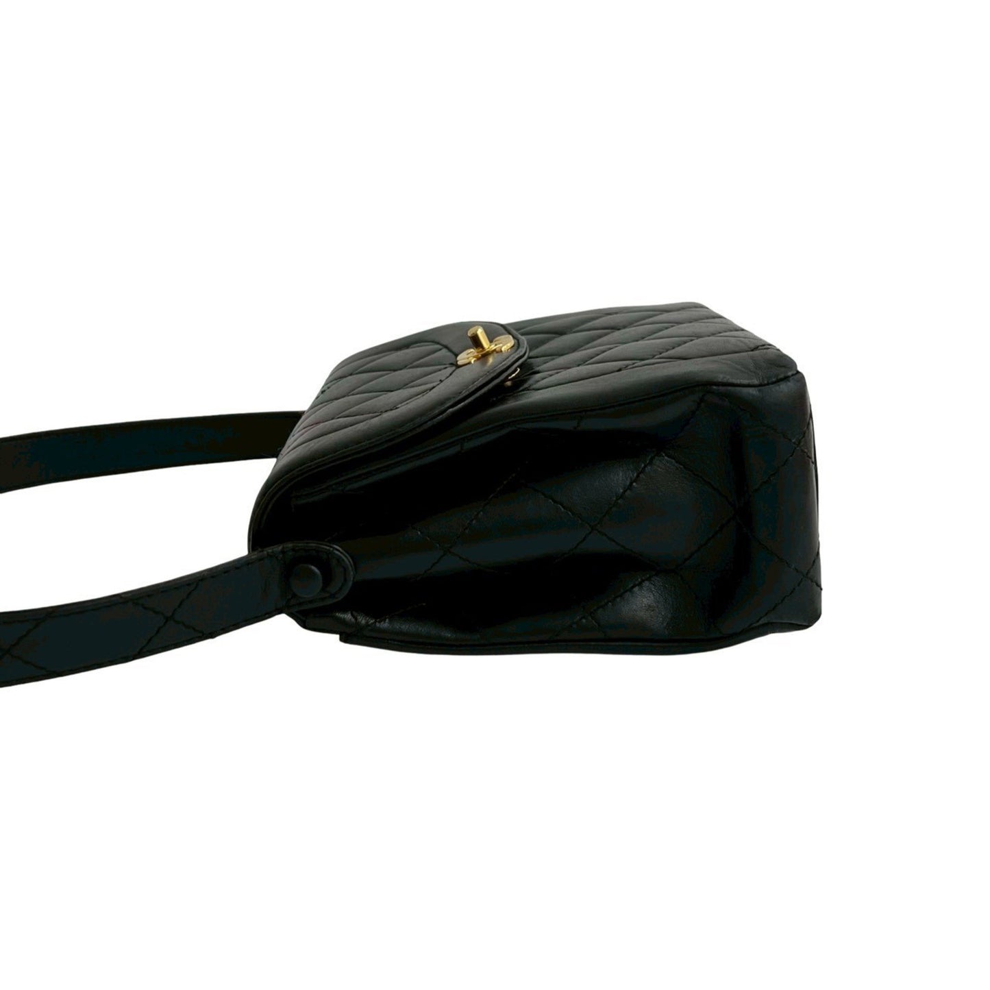 Chanel Diana Flap Matelasse Coco Lambskin Semi-One Shoulder Bag