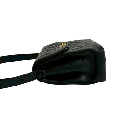 Chanel Diana Flap Matelasse Coco Lambskin Semi-One Shoulder Bag