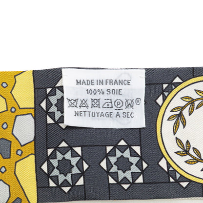 Hermes Twilly La Danse Des Amazones Amazon Dance Scarf Muffler White Yellow Multicolor Silk