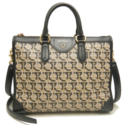 Salvatore Ferragamo Fz-21.1074 Gancini Handbag In Beige