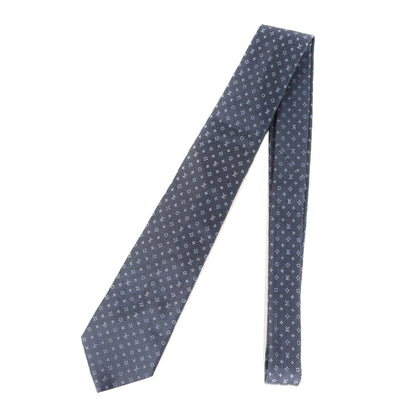 Louis Vuitton Louis Vuitton Micro Monogram Silk Cravate Tie M70953 Navy Blue