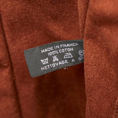 Herms Foule Tote Mm Bag Brown Navy Canvas