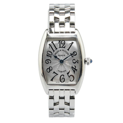 Franck Muller Tono Curvex Watch 1752 Quartz Silver Dial Stainless Steel