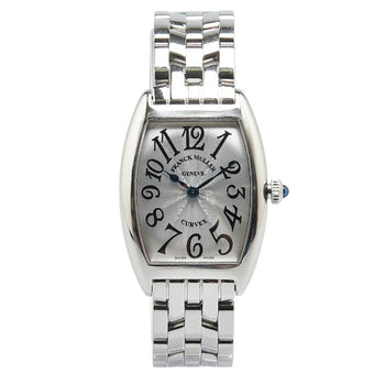 Franck Muller Tono Curvex Watch 1752 Quartz Silver Dial Stainless Steel
