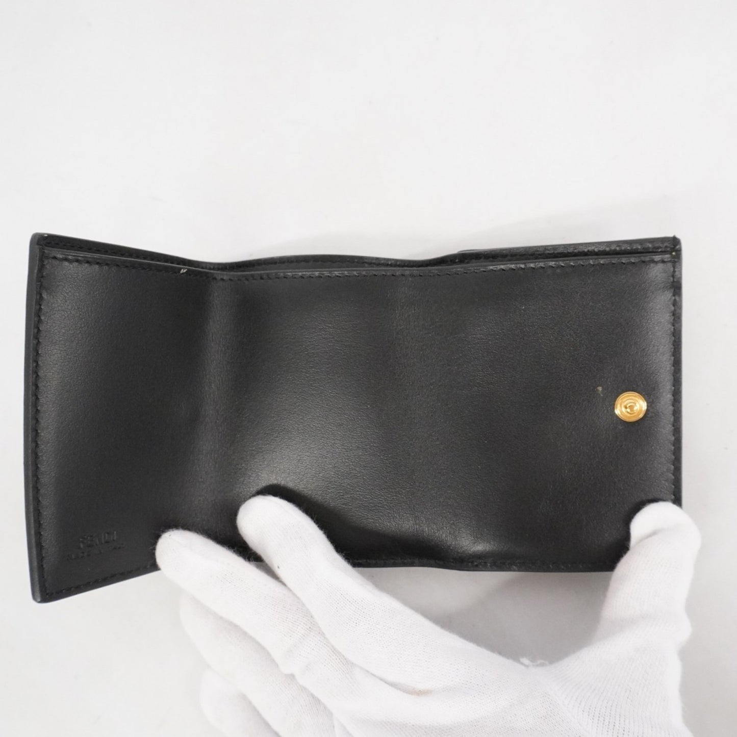 Fendi F Is Leather Tri-Fold Wallet