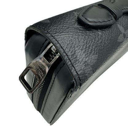 Louis Vuitton Zippy Xl M61698 Ca0270 Monogram Eclipse Round Long Wallet In Black