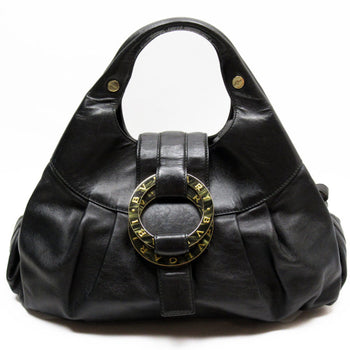 Bvlgari Handbag Leather Black