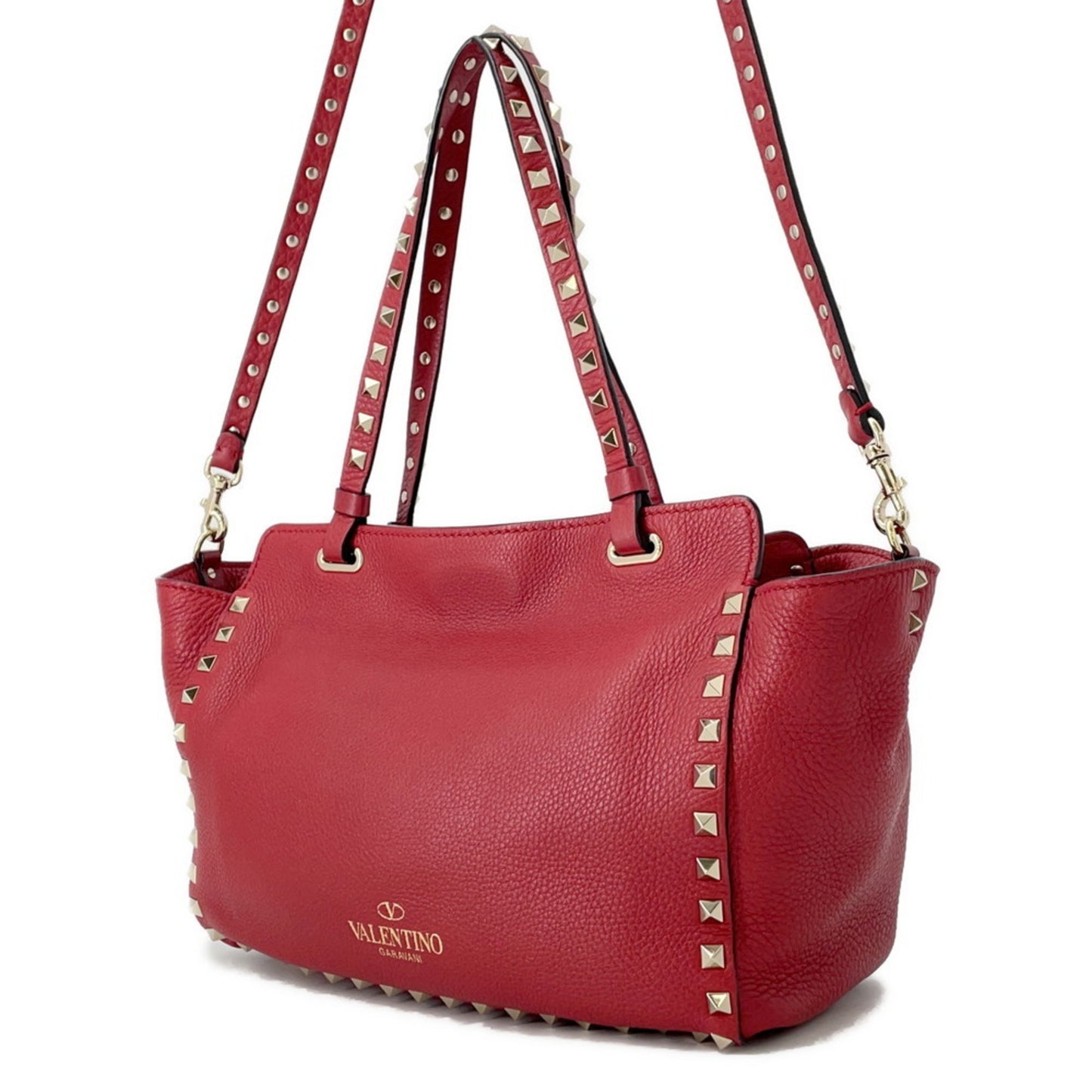 Valentino Garavani Rockstud Leather Handbag Nw2B0037Vsf Valentino 2-Way