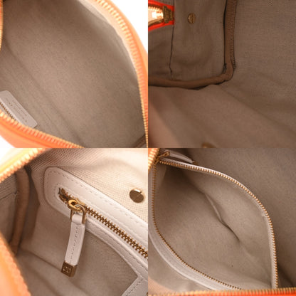 Christian Dior Vibe Small Bowling Bag In Orange/White