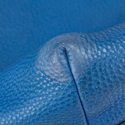 Prada 2-Way Handbag/Shoulder Bag In Blue Leather