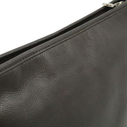 Loewe Anagram Shoulder Bag In Dark Brown Leather