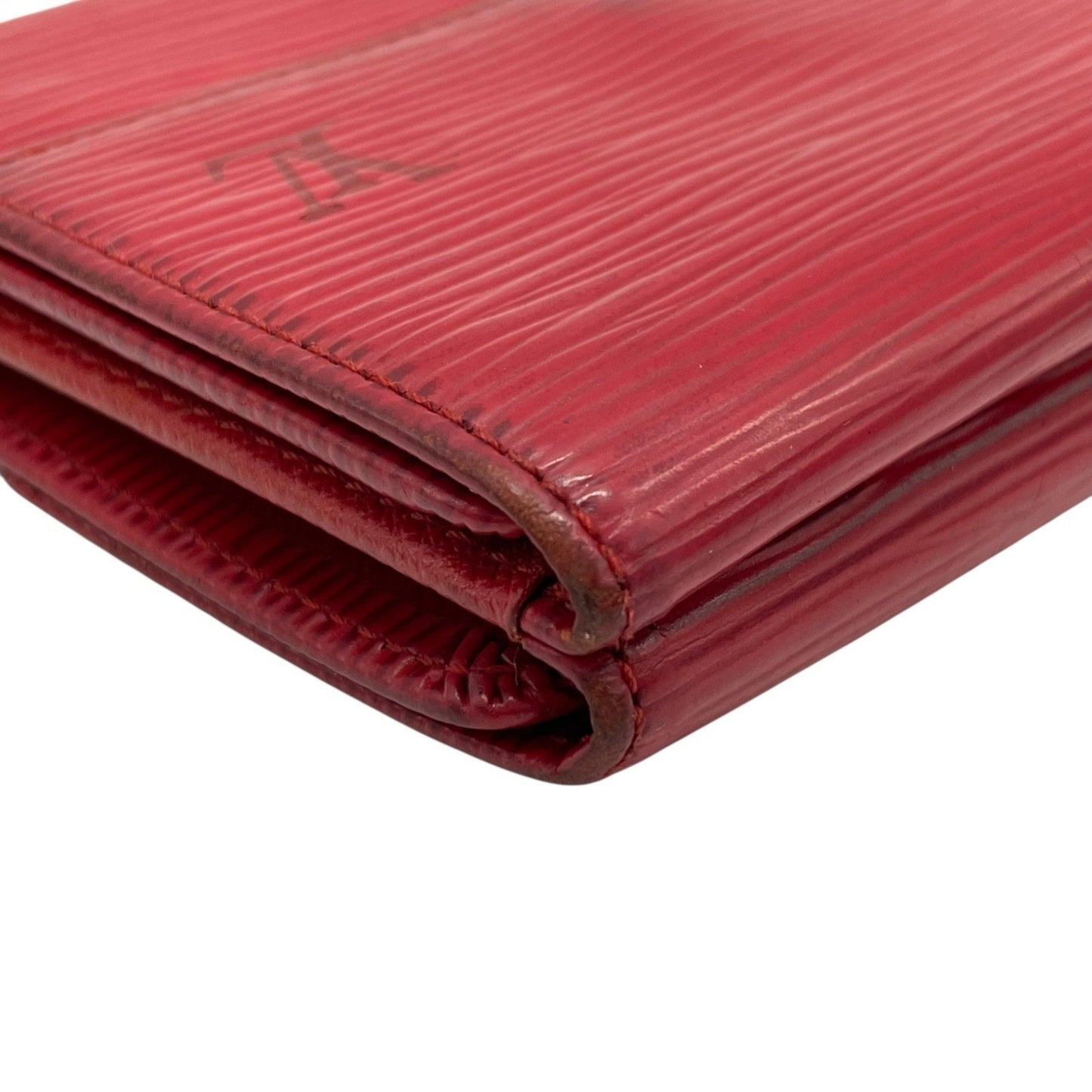 Louis Vuitton Louis Vuitton Tri-Fold Wallet Epi Leather Porte Monnaie Bi-E Carte Credit M63487 Red