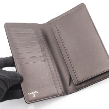 Chanel Matelasse Bi-Fold Long Wallet In Calfskin Leather