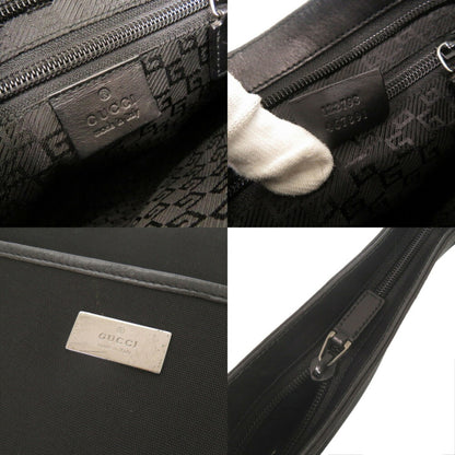 Gucci 122793 Canvas Leather Black Shoulder Bag 0717Gucci