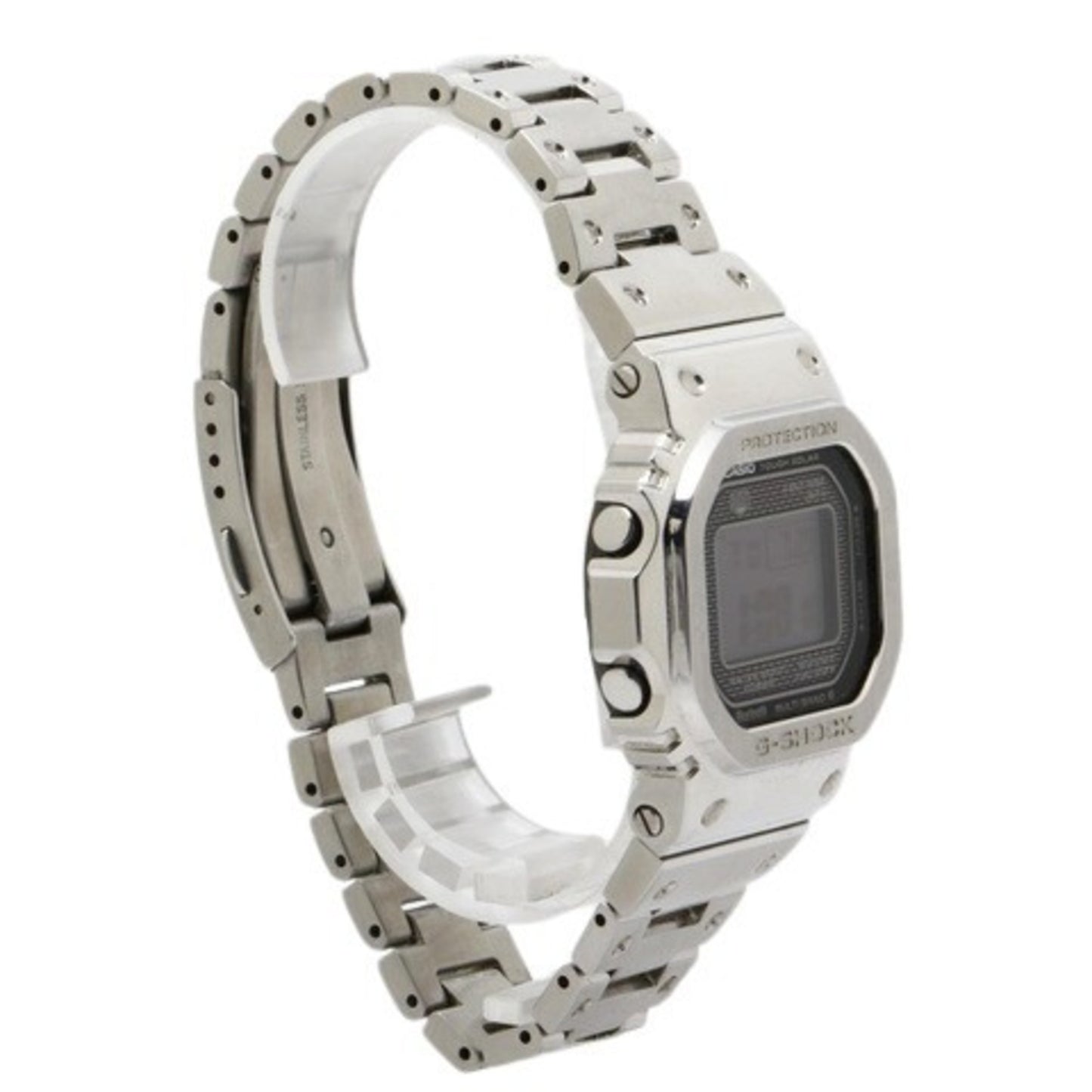 Casio G-Shock Gmw-B5000 Full Metal Men'S Watch With Silver Digital Dial And Stainless Steel