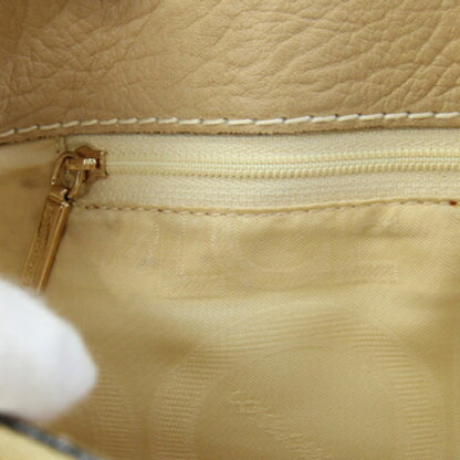 Dolce & Gabbana Tote Bag Orange Beige Canvas Leather D&G