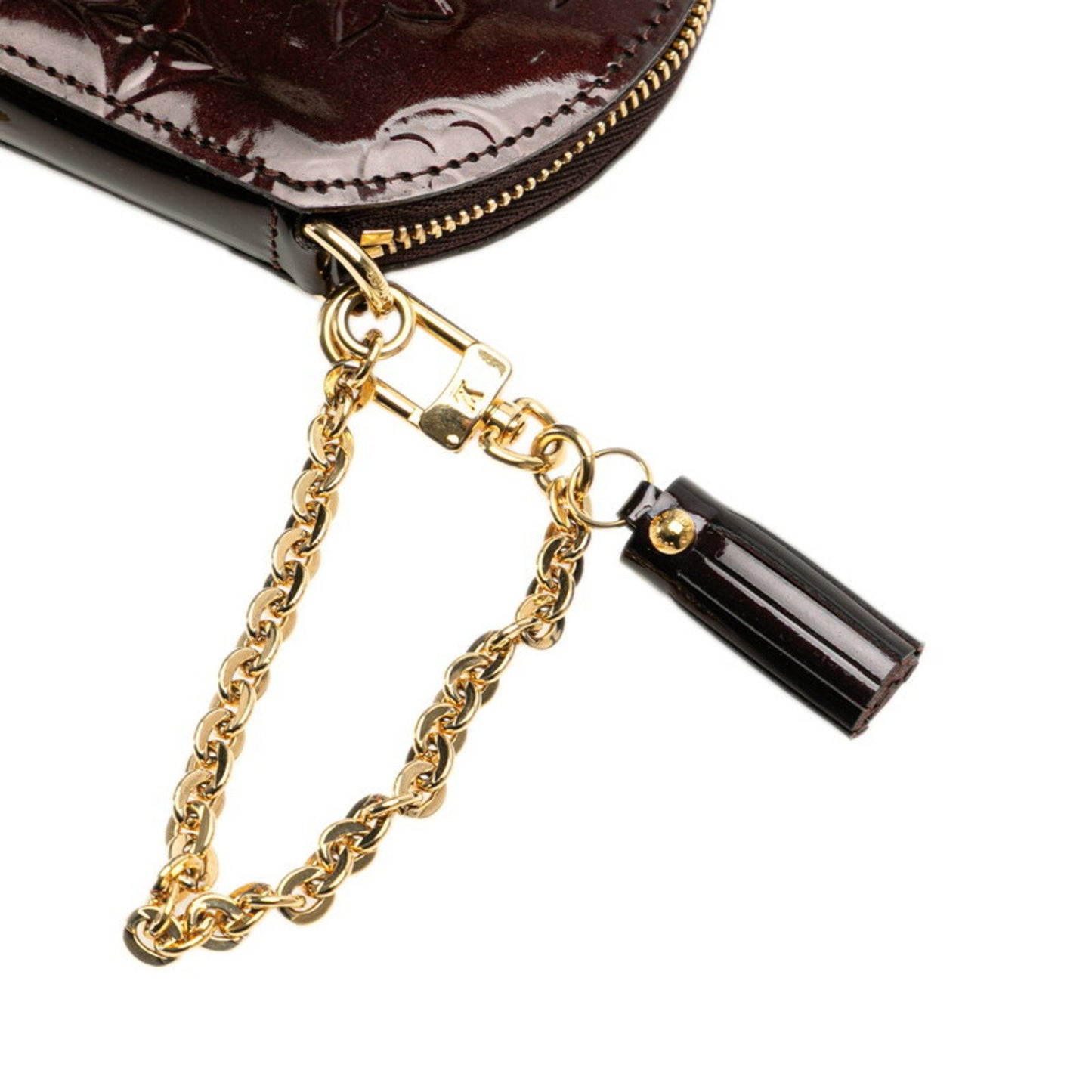 Louis Vuitton Monogram Vernis Portemonnay Chapeau Coin Case M91413 Amaranth Patent Leather