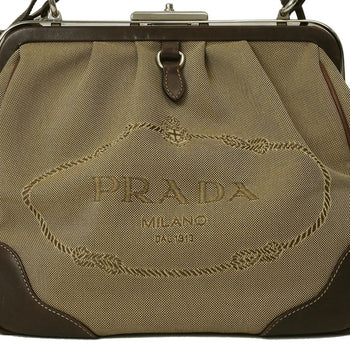 Prada Jacquard Handbag Khaki Br3481