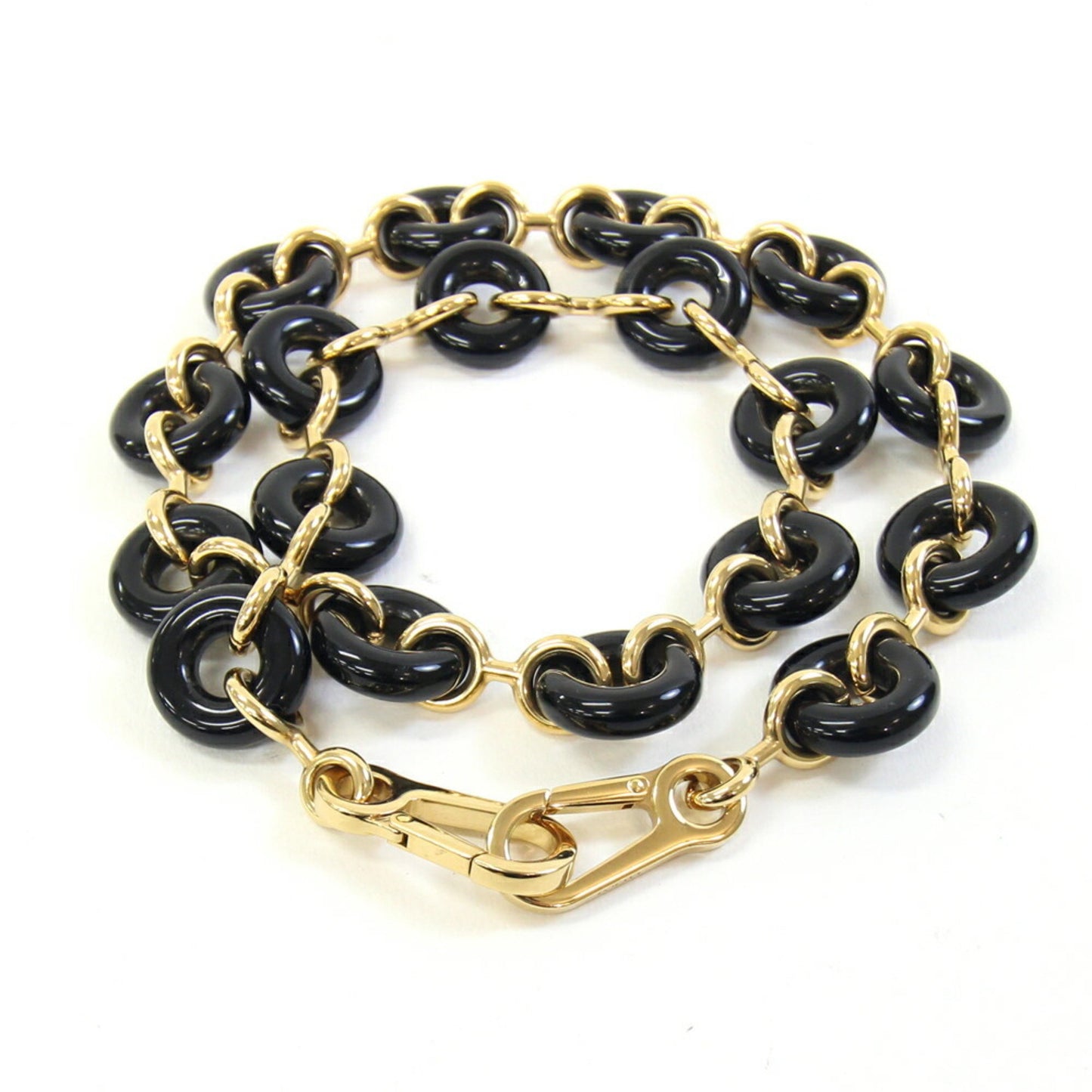 Loewe Donut Chain Shoulder Strap C564T03X02 Black Gold Acetate Metal Replacement Bag