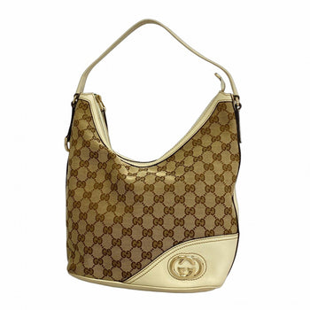 Gucci Gg Canvas Shoulder Bag 182491 Beige Ivory Champagne