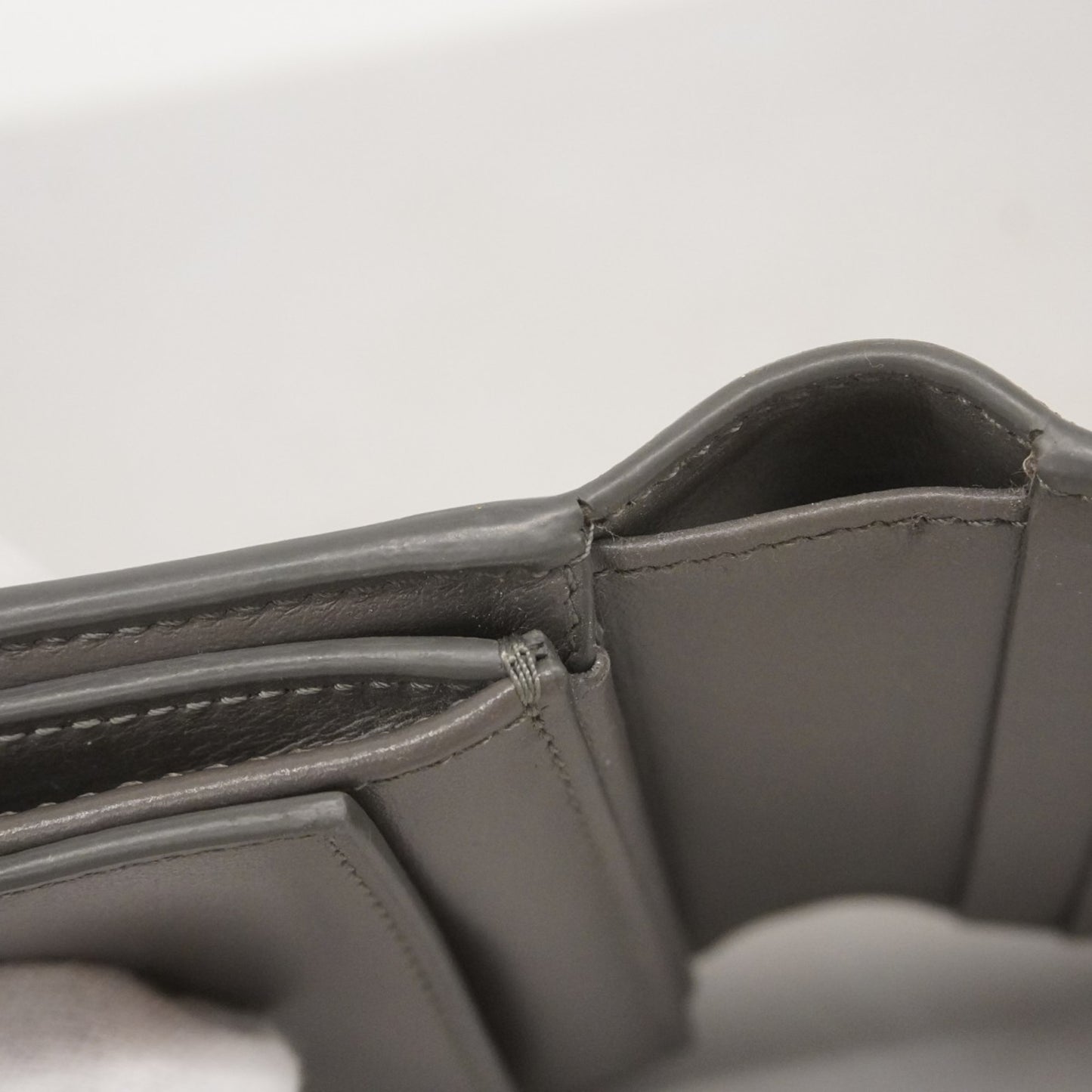 Celine Wallet Strap Leather Grey