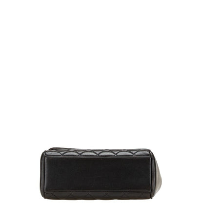 Chanel Matelasse Coco Mark Handbag In Black Lambskin