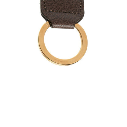 Gucci Ophidia Sherry Line Key Ring 479292 Brown Gold Leather Canvas