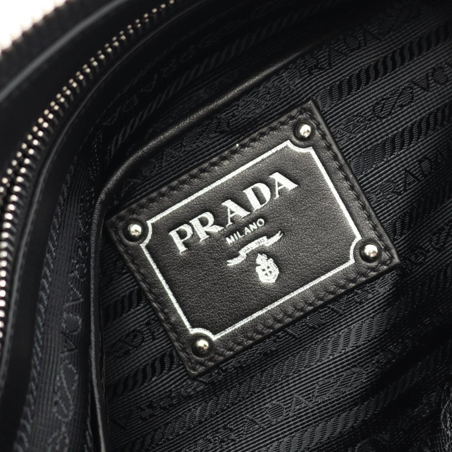Prada Tessuto + Soft Calf Tote Bag Nylon Leather