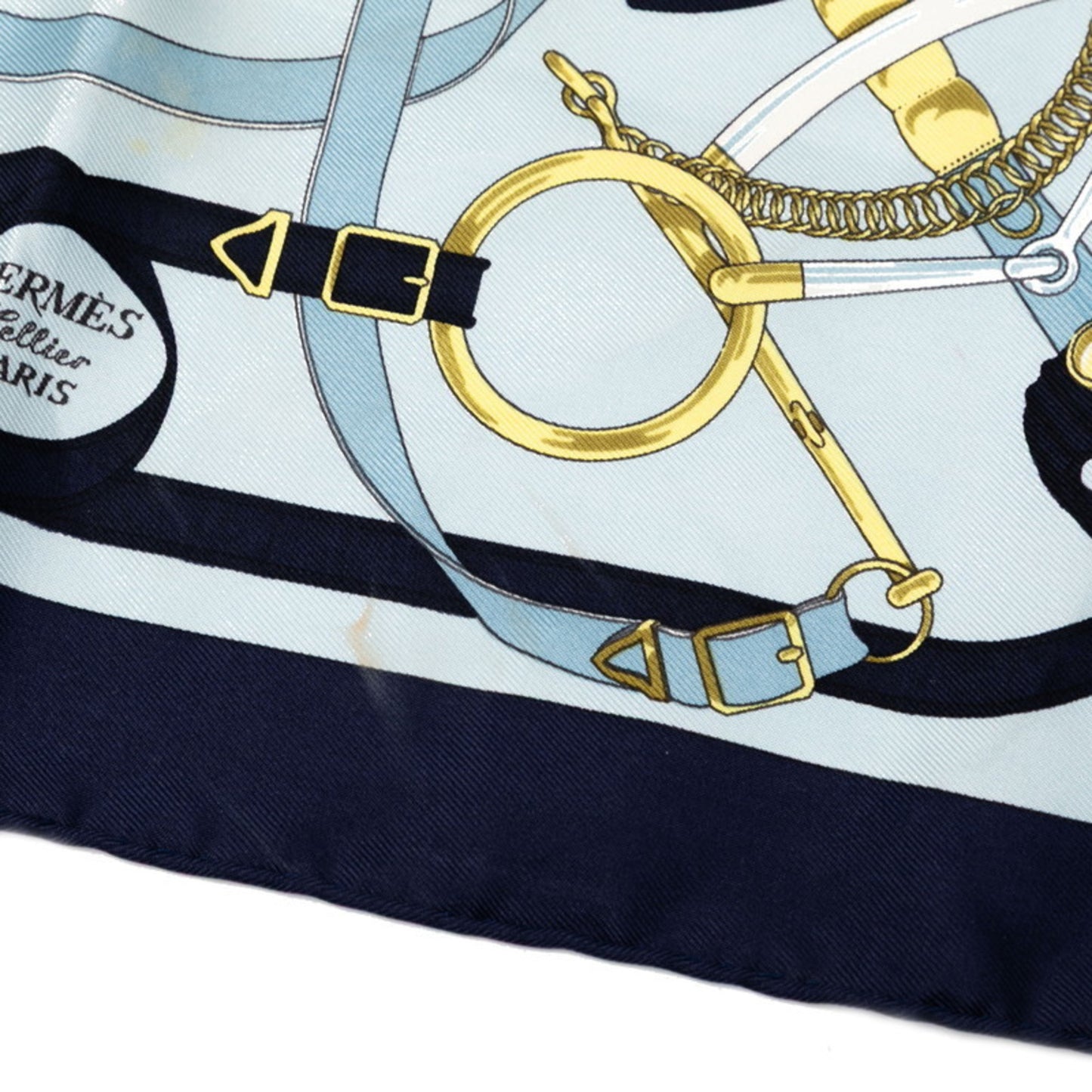Hermes Herms Carr 42 Eperon D'Or Golden Spur Scarf